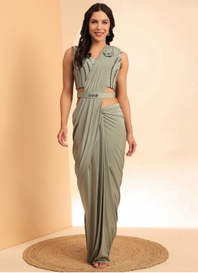 Savory Lace Grey Imported Classic Saree