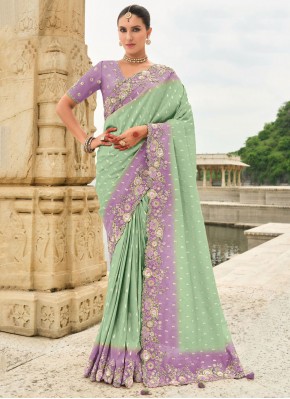 Sea Green Engagement Classic Saree