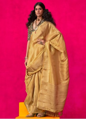 Sensible Zari Mustard Contemporary Saree