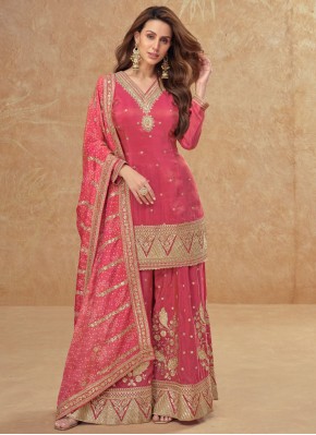 Shimmer Readymade Salwar Kameez in Pink