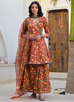 Sightly Cotton Print Readymade Salwar Kameez