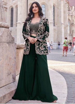 Silk Bollywood Salwar Kameez in Green