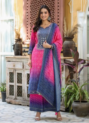 Silk Designer Ready made Palazzo Dress for Party