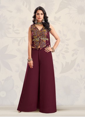 Silk Hand Work Designer Ready made Palazzo Dress