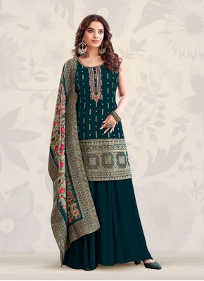 Silk Hand Work in Designer Ready made Palazzo Dress