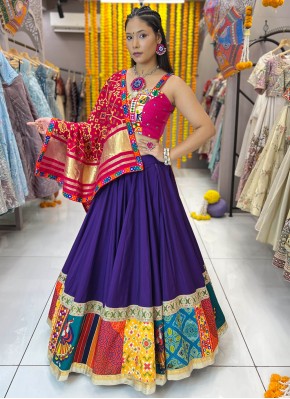 Silk Purple Readymade Lehenga Choli