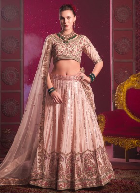 Silk Readymade Lehenga Choli in Pink