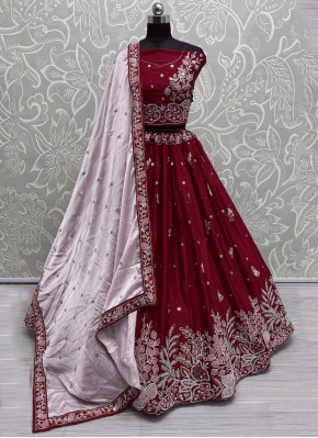 Silk Thread Rani Designer Lehenga Choli