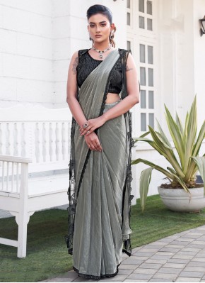 Silver Thread Contemporary Saree