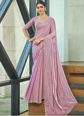 Snazzy Pink Ceremonial Classic Saree