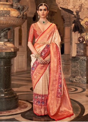 Sophisticated Banarasi Silk Contemporary Style Sar