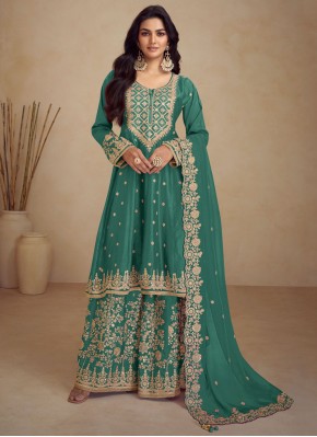 Sophisticated Chinon Rama Trendy Salwar Kameez