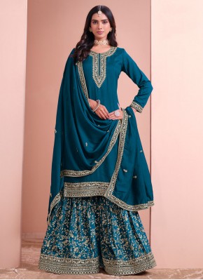 Sorcerous Zari Morpeach  Art Silk Trendy Salwar Kameez