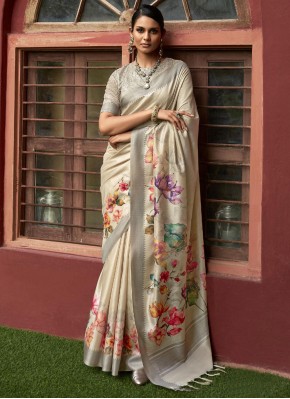 Sparkling Digital Print Festival Trendy Saree