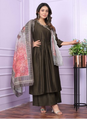 Sparkling Handwork Viscose Designer Salwar Kameez