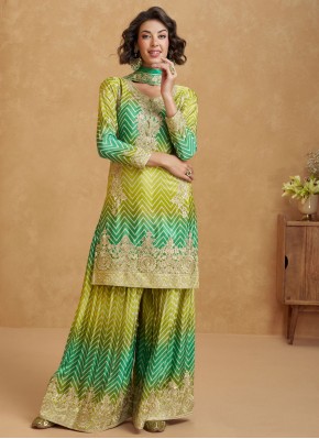 Spellbinding Green Embroidered Designer Salwar Kameez