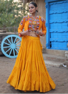 Sterling Yellow Mehndi Readymade Lehenga Choli