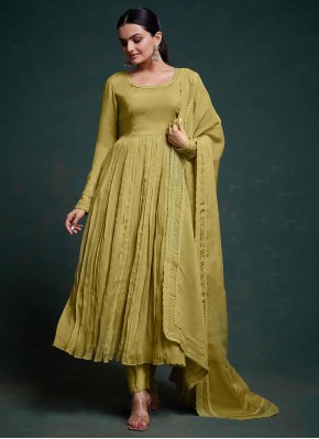 Striking Mustard Ceremonial Trendy Salwar Suit