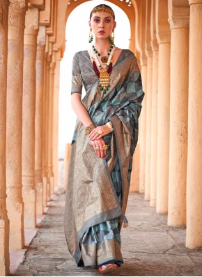 Stunning Multi Colour Ceremonial Designer Saree