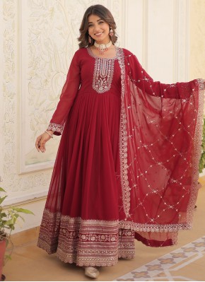 Stupendous Embroidered Readymade Trendy Gown