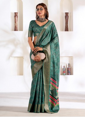 Subtle Foil Print Party Classic Saree