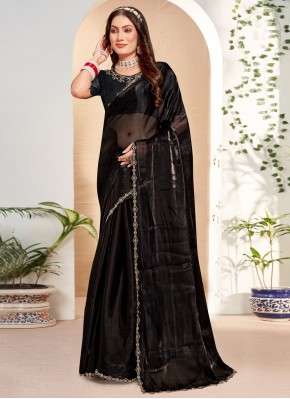 Sumptuous Black Classic Saree