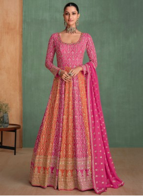 Sumptuous Georgette Zari Readymade Gown