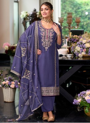 Superlative Embroidered Party Readymade Salwar Kameez