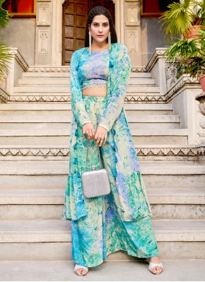 Superlative Print Silk Multi Colour Salwar Suit