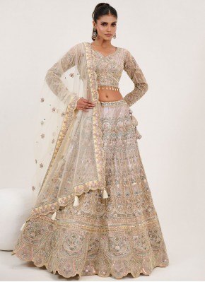 Superlative Stone Off White Readymade Lehenga Choli