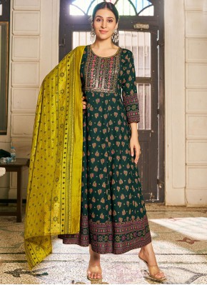 Surpassing Green Trendy Gown