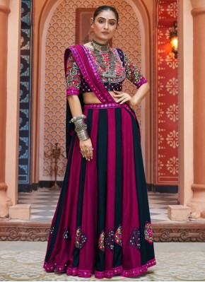 Thrilling Rayon Multi Colour Mirror Readymade Lehenga Choli