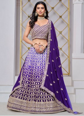 Tiptop Navy Blue Sequins Chinon Lehenga Choli