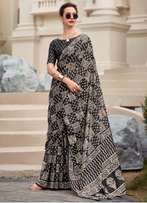 Titillating Black Party Traditional Saree