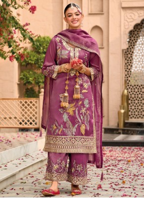 Topnotch Embroidered Party Palazzo Suit