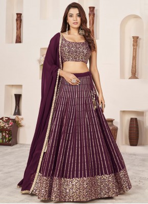 Trendy Lehenga Choli Zari Georgette in Wine