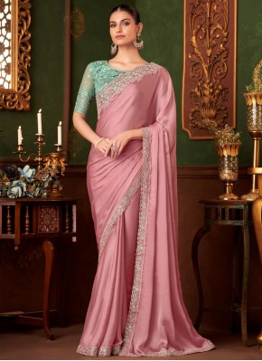 Trendy Silk Sequins Contemporary Saree