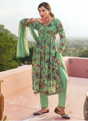 Unique Rayon Green Salwar Suit
