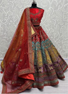 Urbane Patchwork Velvet Trendy Lehenga Choli