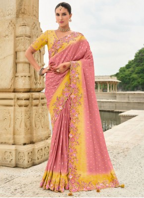 Urbane Pink Contemporary Saree