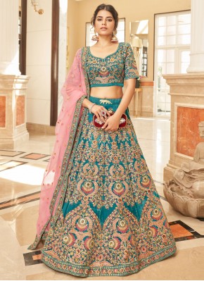 Velvet Morpeach  Designer Lehenga Choli