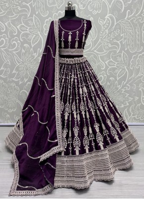 Versatile Purple Ceremonial Trendy Lehenga Choli