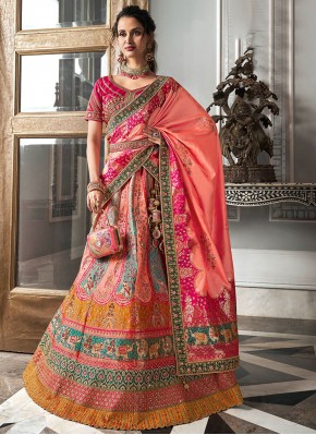 Versatile Thread Multi Colour Banarasi Silk Trendy Lehenga Choli