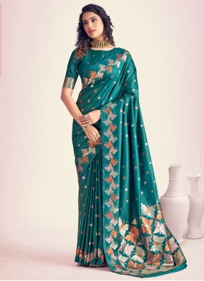 Vibrant Banarasi Silk Trendy Saree