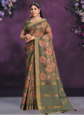 Vibrant Embroidered Ceremonial Classic Saree