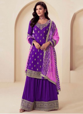 Violet Zari Festival Designer Salwar Kameez