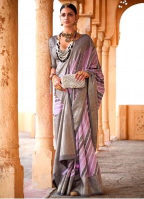 Viscose Traditional Saree in Multi Colour