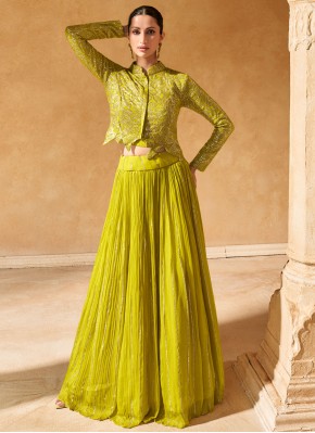 Vivacious Green Fancy Readymade Lehenga Choli