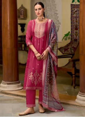 Vivacious Jacquard Rani Designer Salwar Kameez