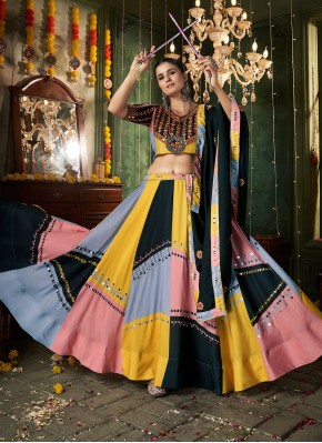 Vivid Mirror Multi Colour Lehenga Choli